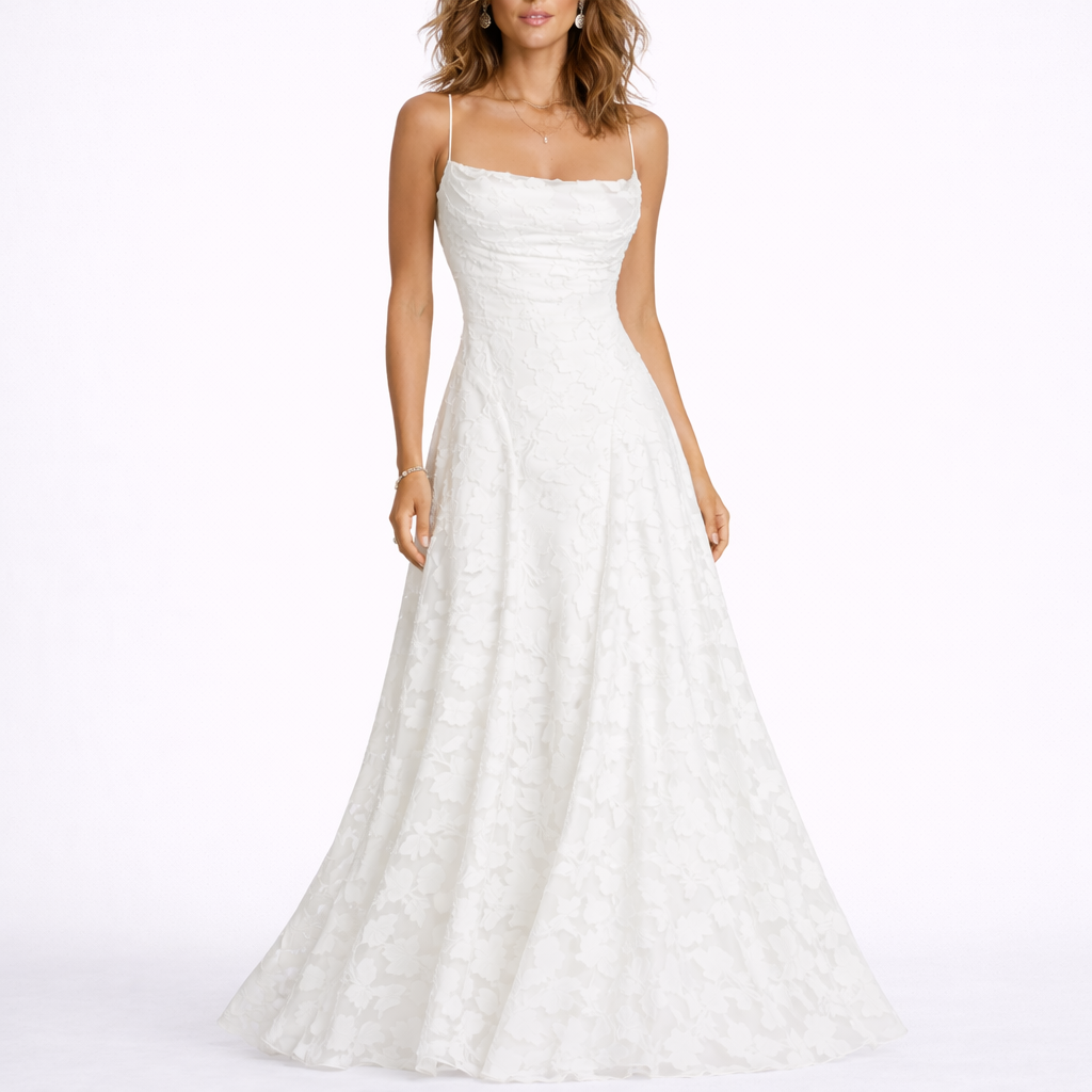 Robe Dos Nu Longue Fleurie Femme - Robe Longue Texturée