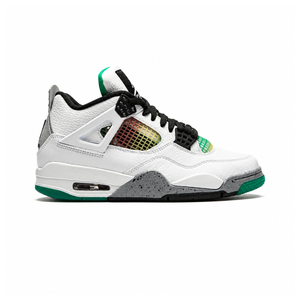 Air Jordan 4 Retro Lucid Green Rasta Baskets Vert Rouge Homme Femme - 1