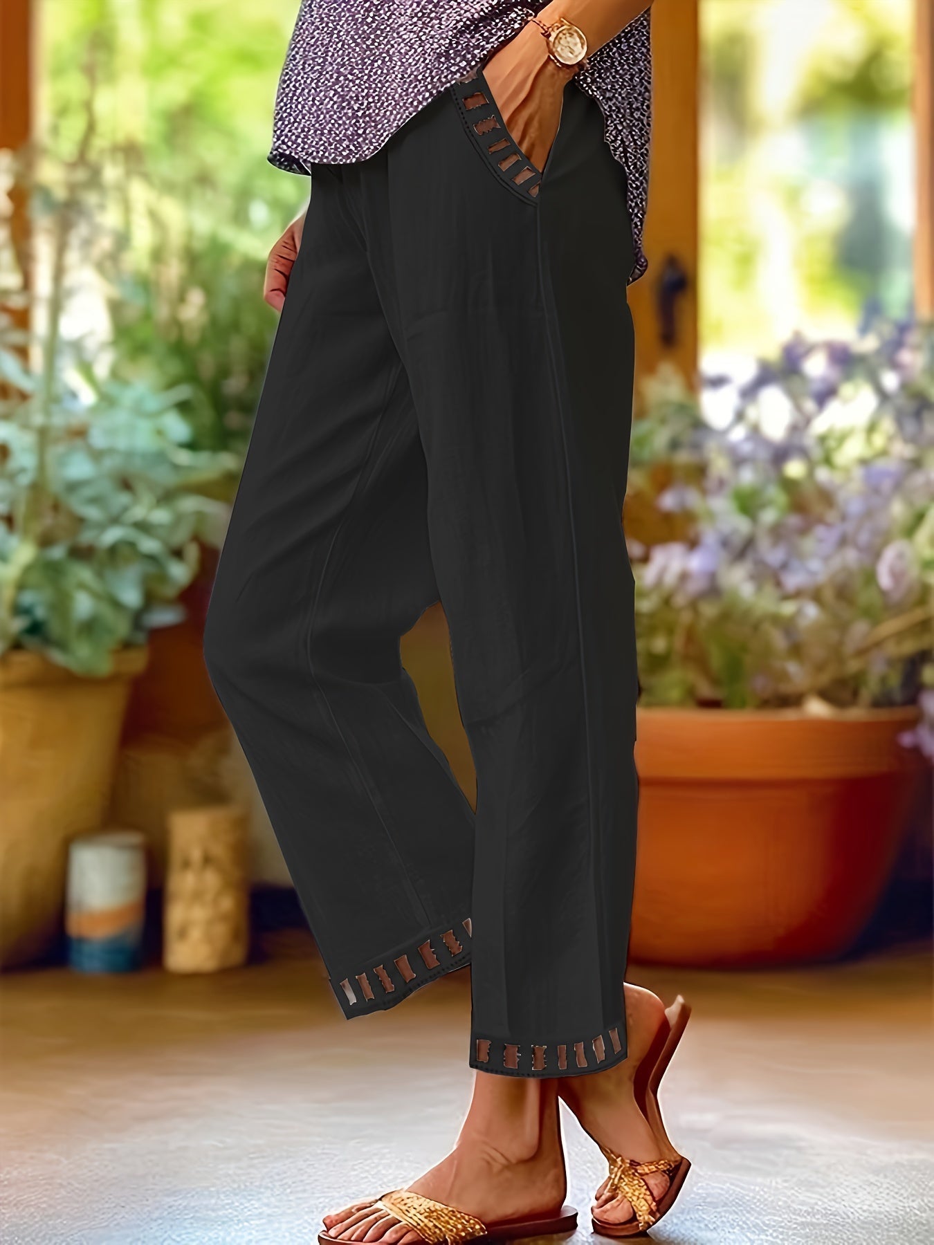 Wren - Pantalon femme court coupe relax