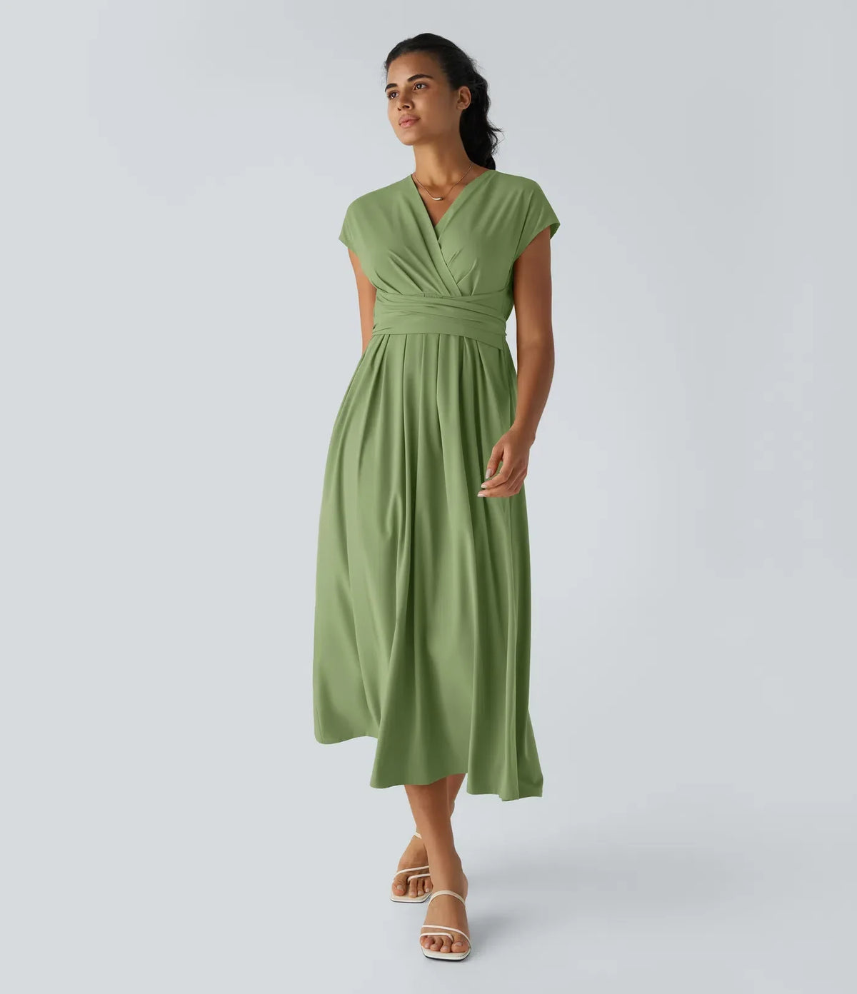 Robe Midi Femme Légère Bleu Océan - vue 11