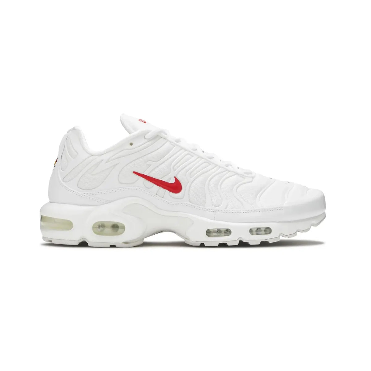 Nike Air Max Plus x Supreme White Speed Red Baskets Blanc Rouge Homme Femme - 1