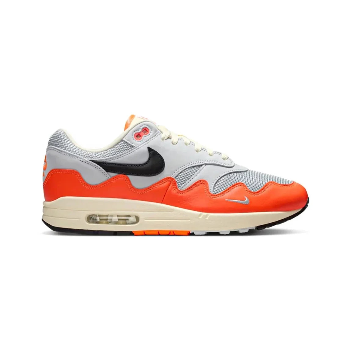 Nike Air Max 1 x Patta Waves Hyper Crimson Pure Platinum Baskets Orange Rouge Mixte - 1