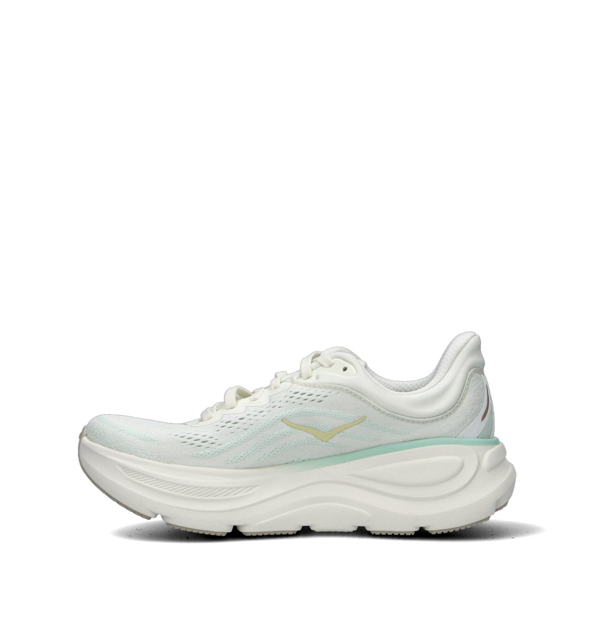 Hoka Bondi 9 Chaussures Running Beige Turquoise Femme - 4