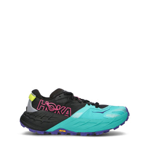 Hoka Speedgoat 7 Chaussures Trail Running Noir Turquoise Femme - 1