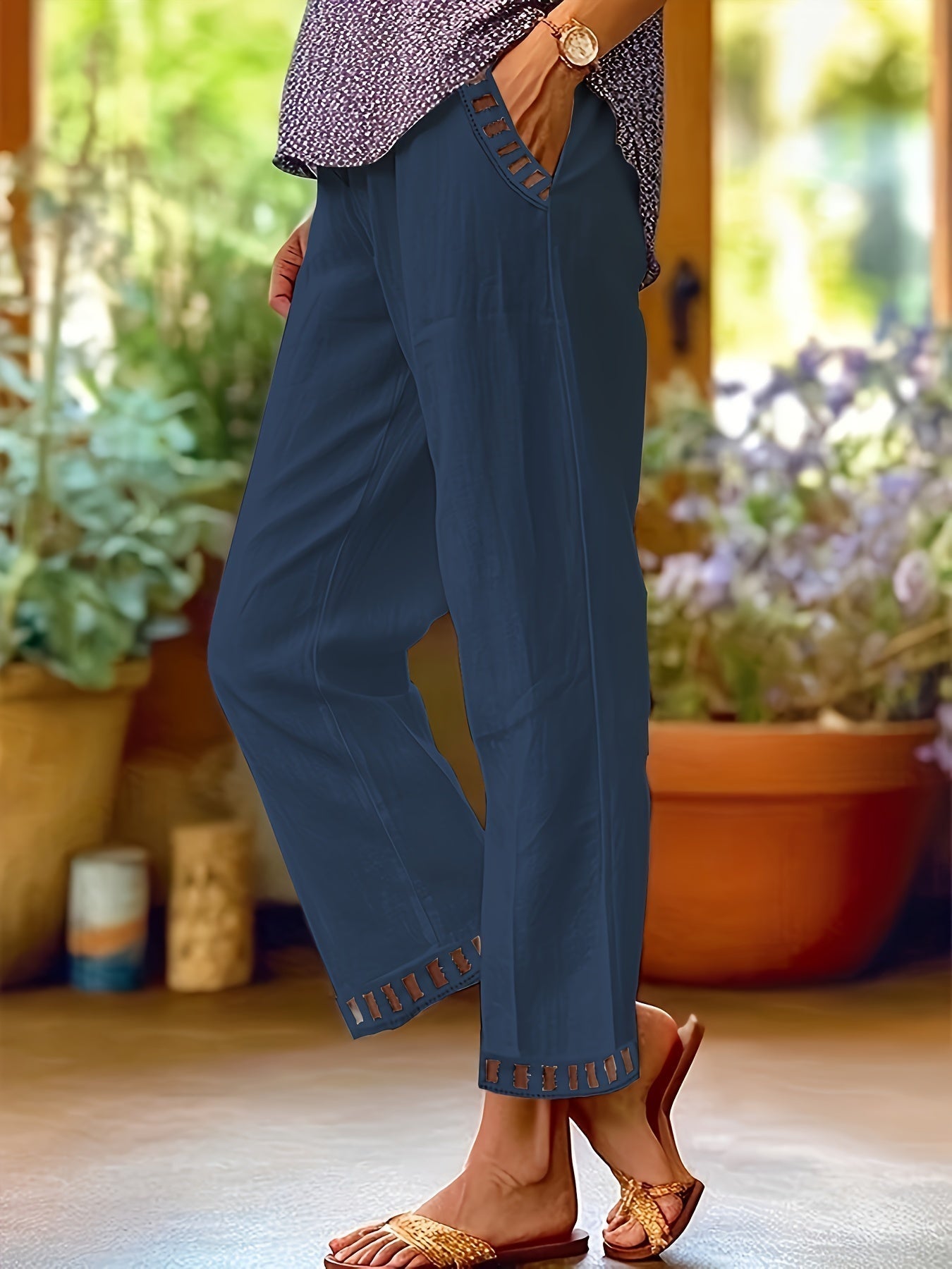 Wren - Pantalon femme court coupe relax