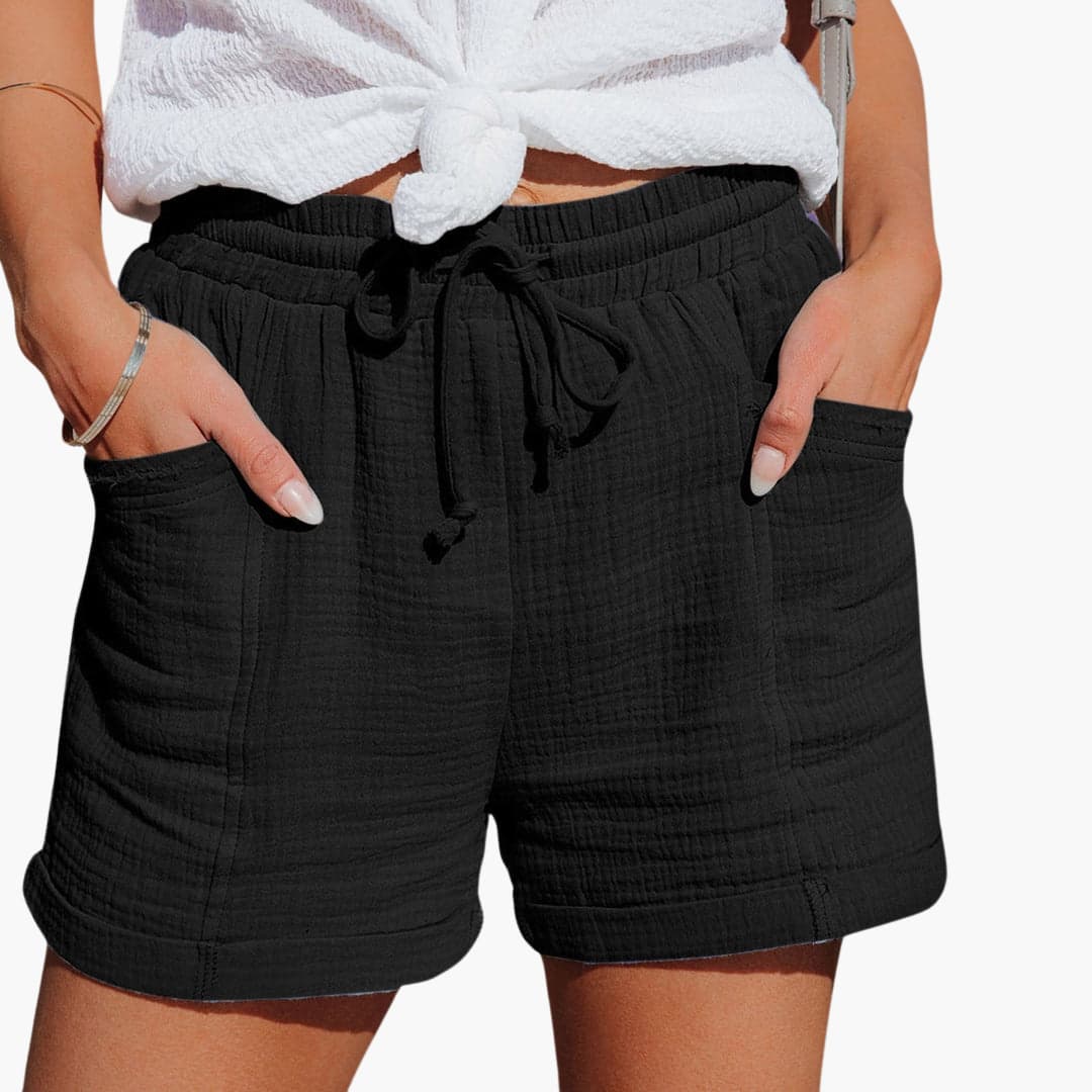Emma - Pantalon femme à cordon court élégant