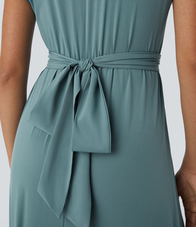 Robe Midi Femme Légère Bleu Clair - vue 5