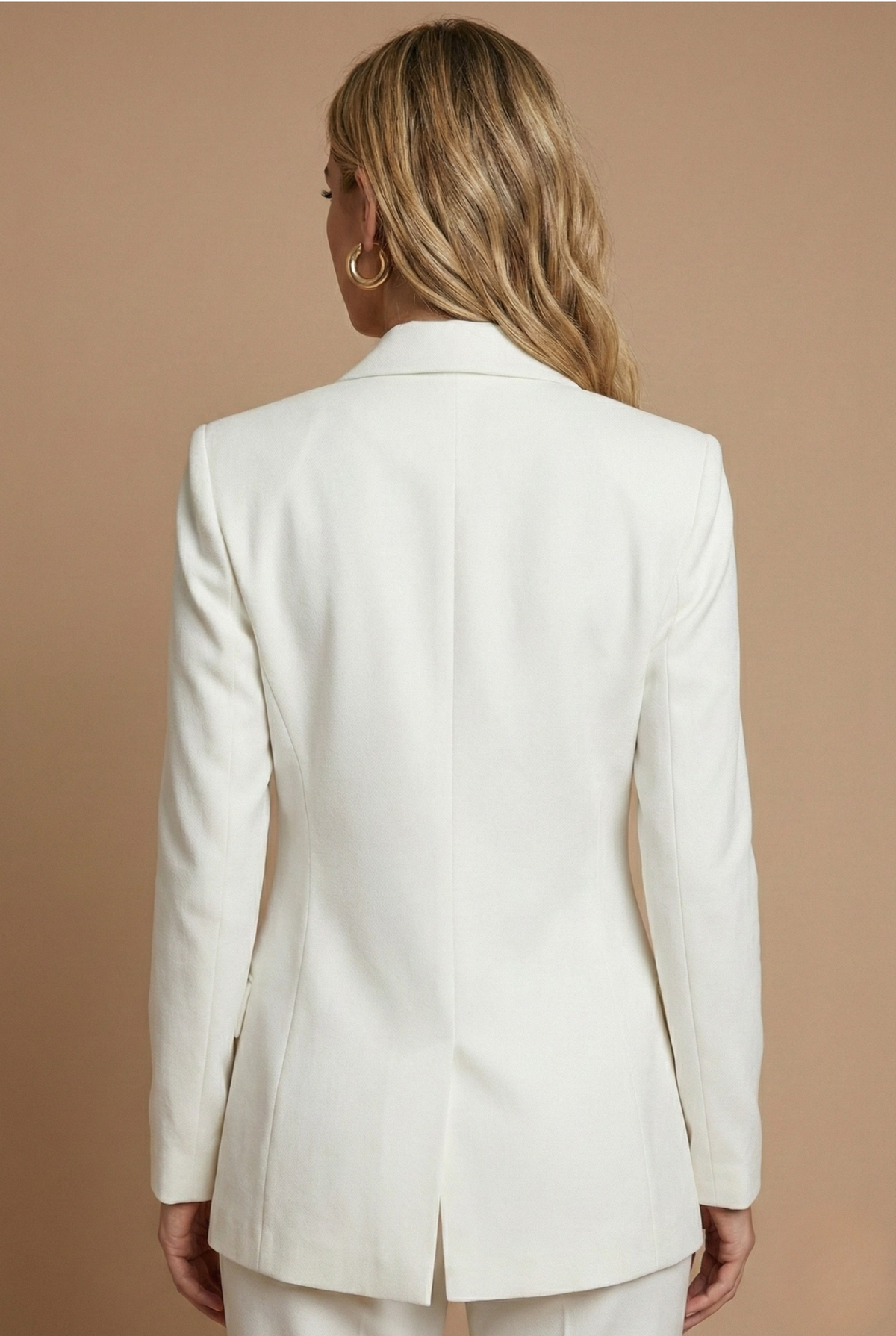 Tailleur Femme Blazer Croisé Blanc - vue 2
