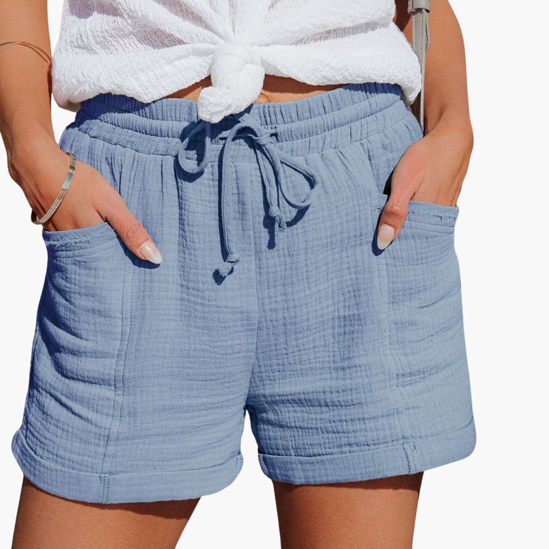 Emma - Pantalon femme à cordon court élégant