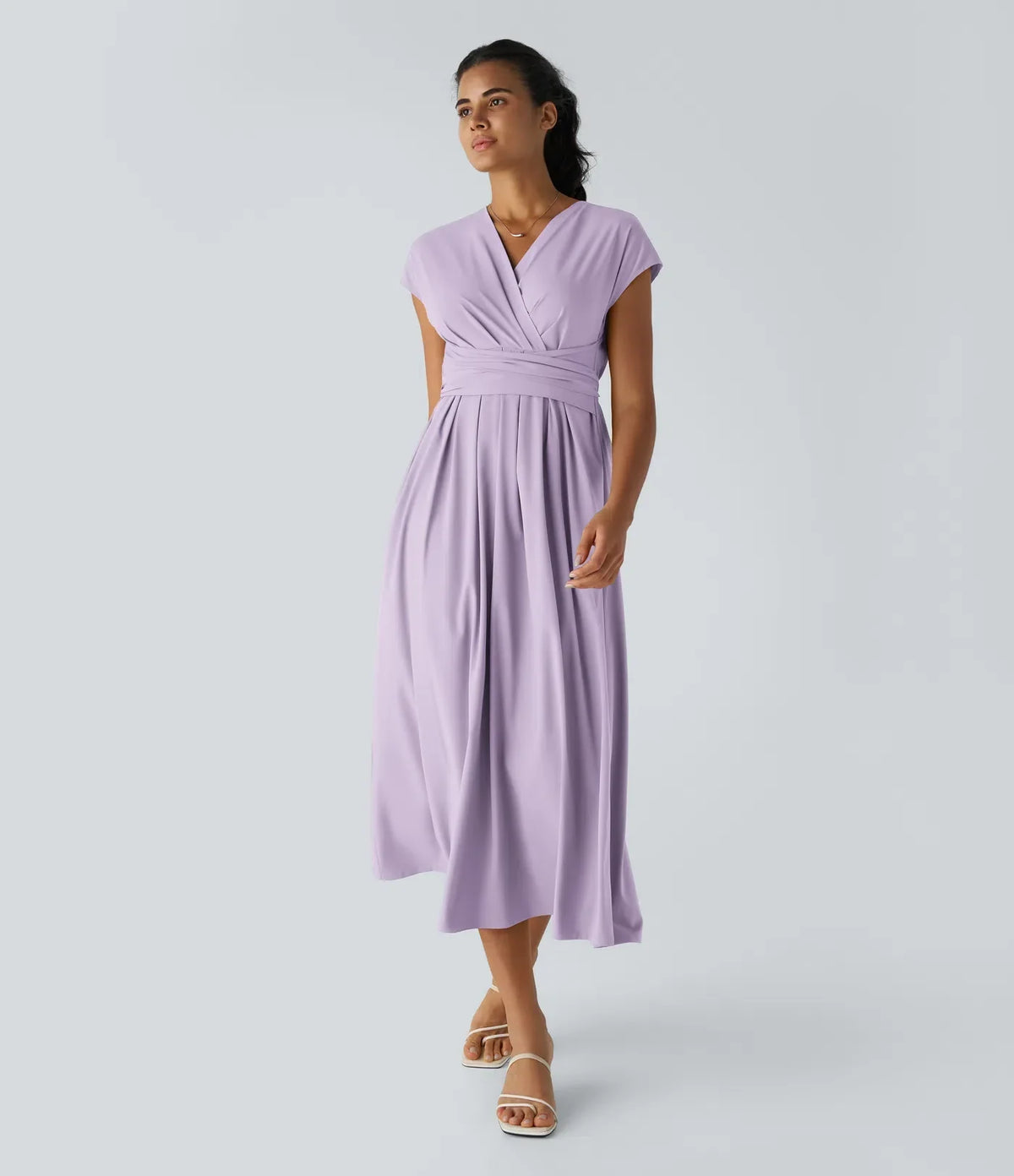 Robe Midi Femme Légère Bleu Océan - vue 12