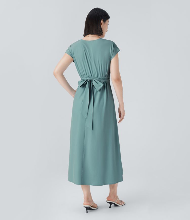 Robe Midi Femme Légère Bleu Océan - vue 9