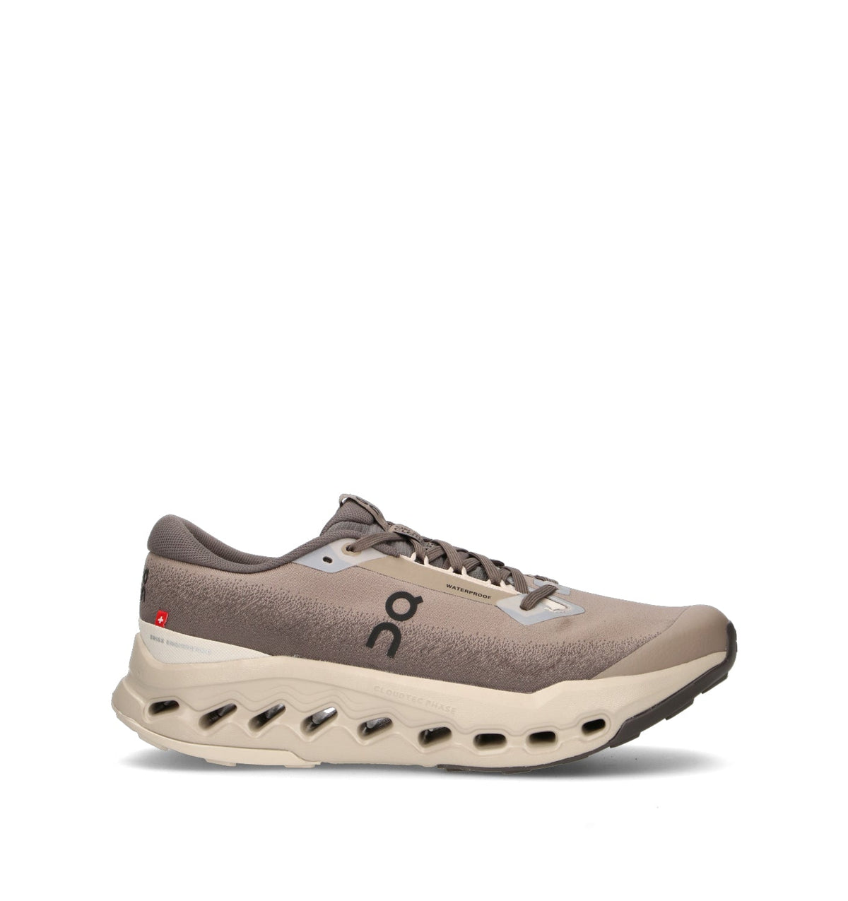 On Cloudsurfer Trail 2 Waterproof Chaussures Trail Running Marron Beige Homme - 1
