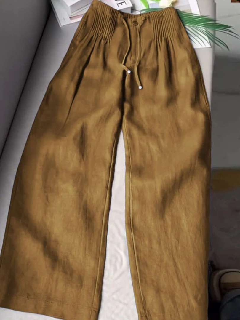 Camille - Pantalon femme en coton en lin