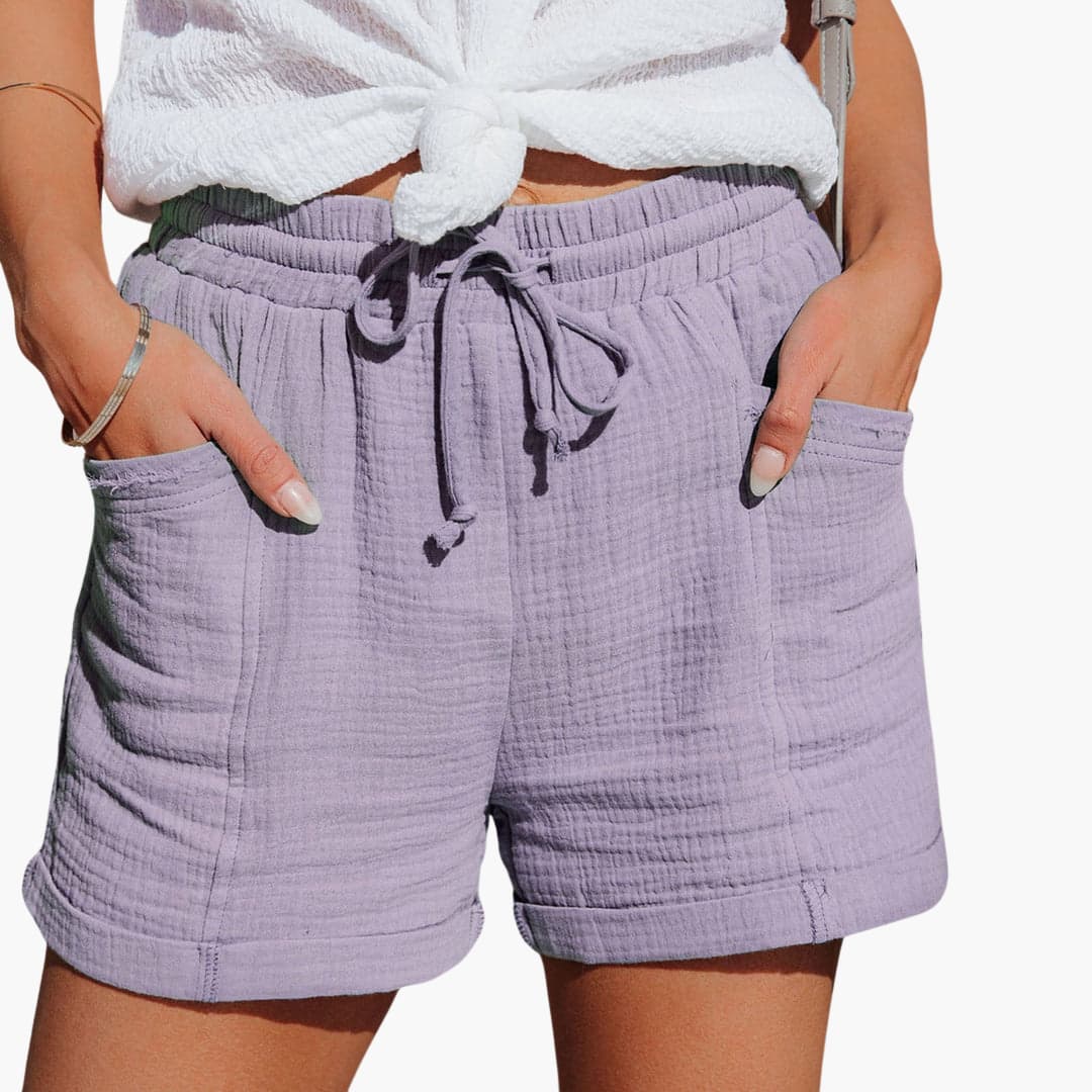 Emma - Pantalon femme à cordon court élégant