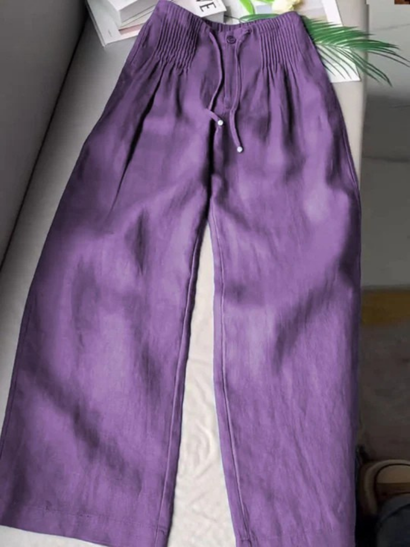 Camille - Pantalon femme en coton en lin