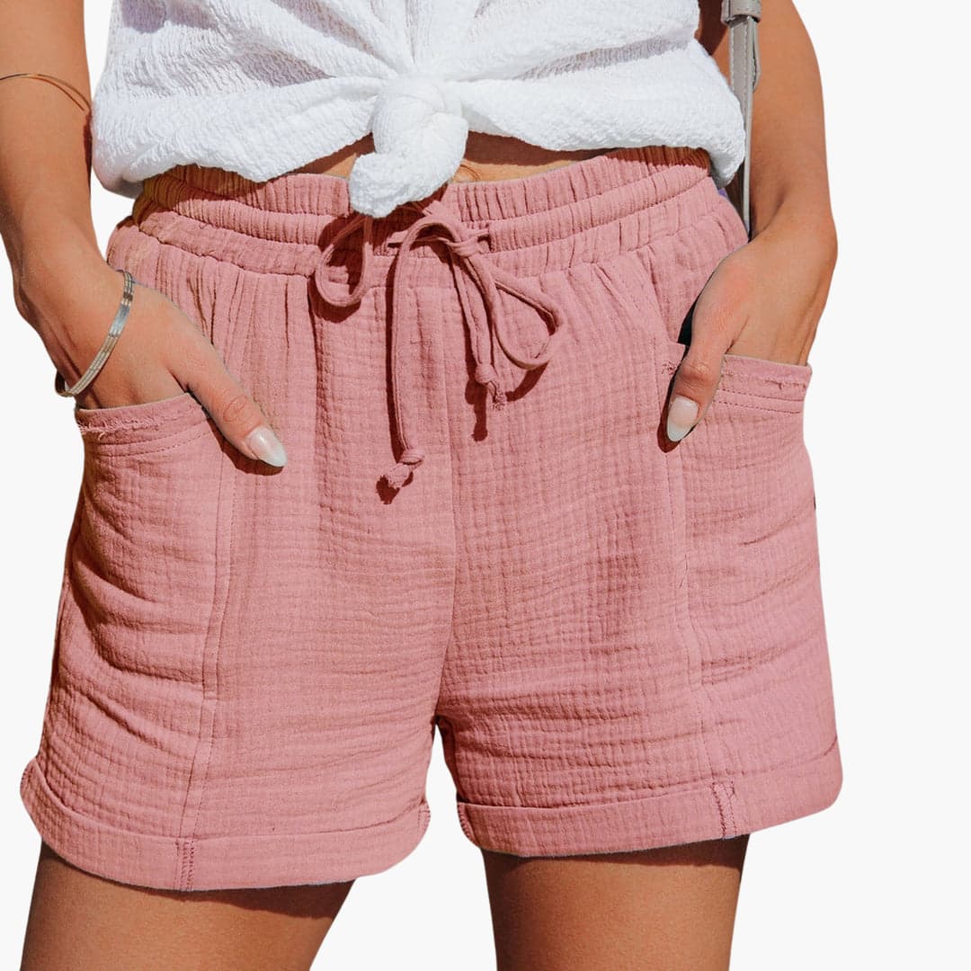 Emma - Pantalon femme à cordon court élégant
