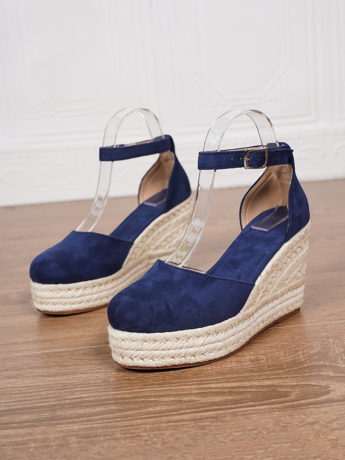 Sandales Plateforme Femme en Suède Blanc - vue 2