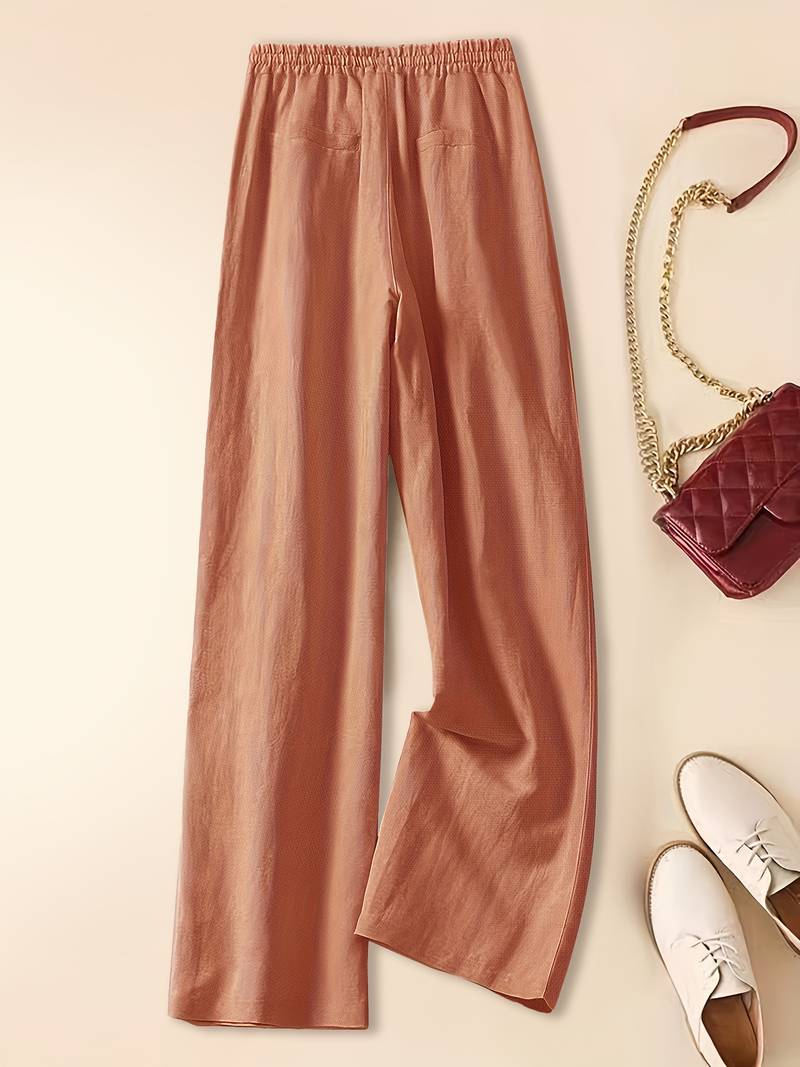 Tina - Pantalon femme en lin coupe relax