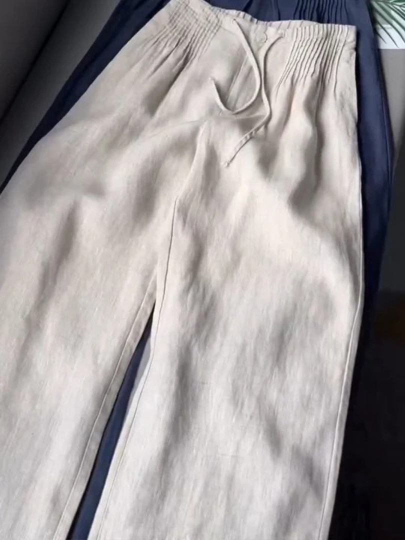 Camille - Pantalon femme en coton en lin