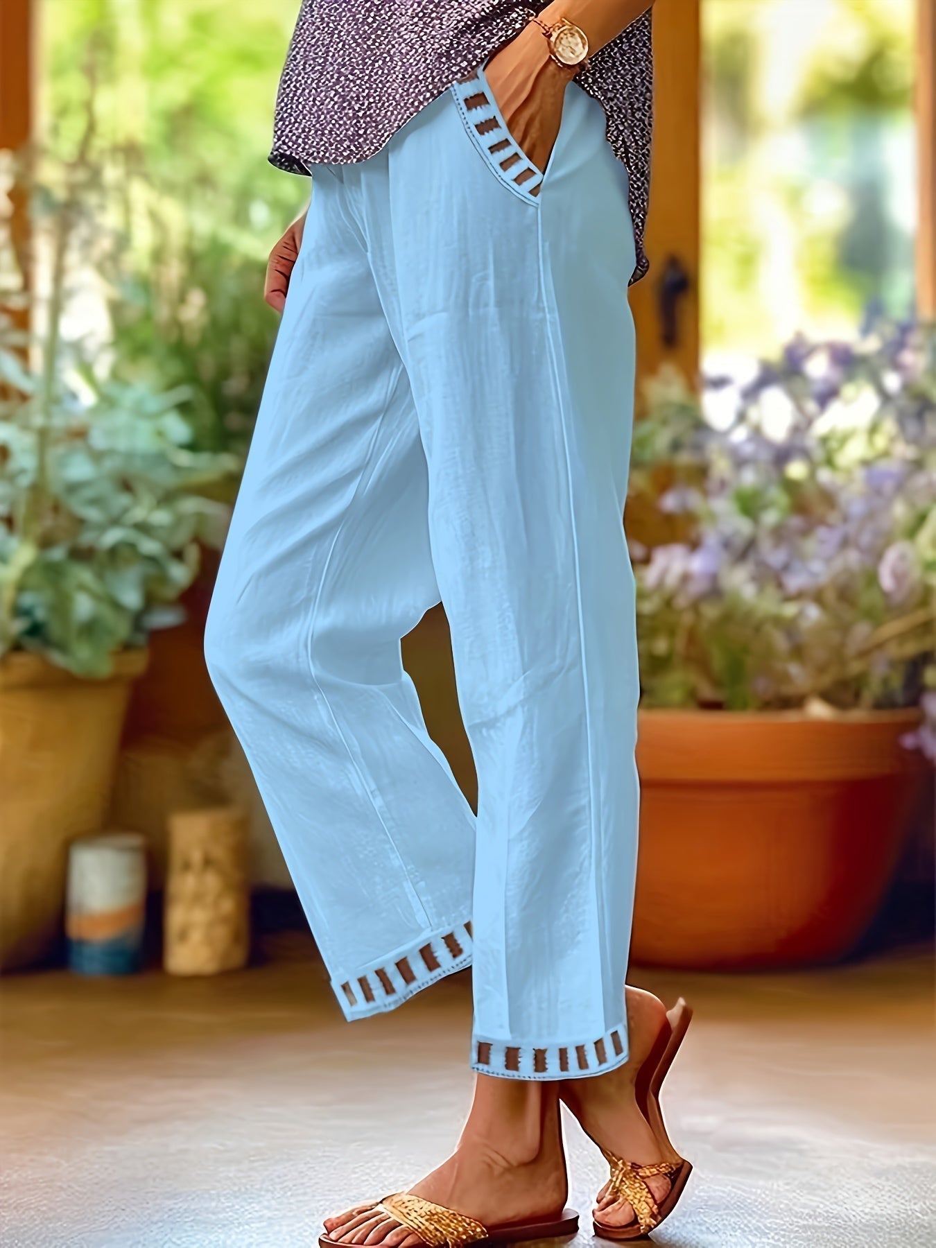 Wren - Pantalon femme court coupe relax