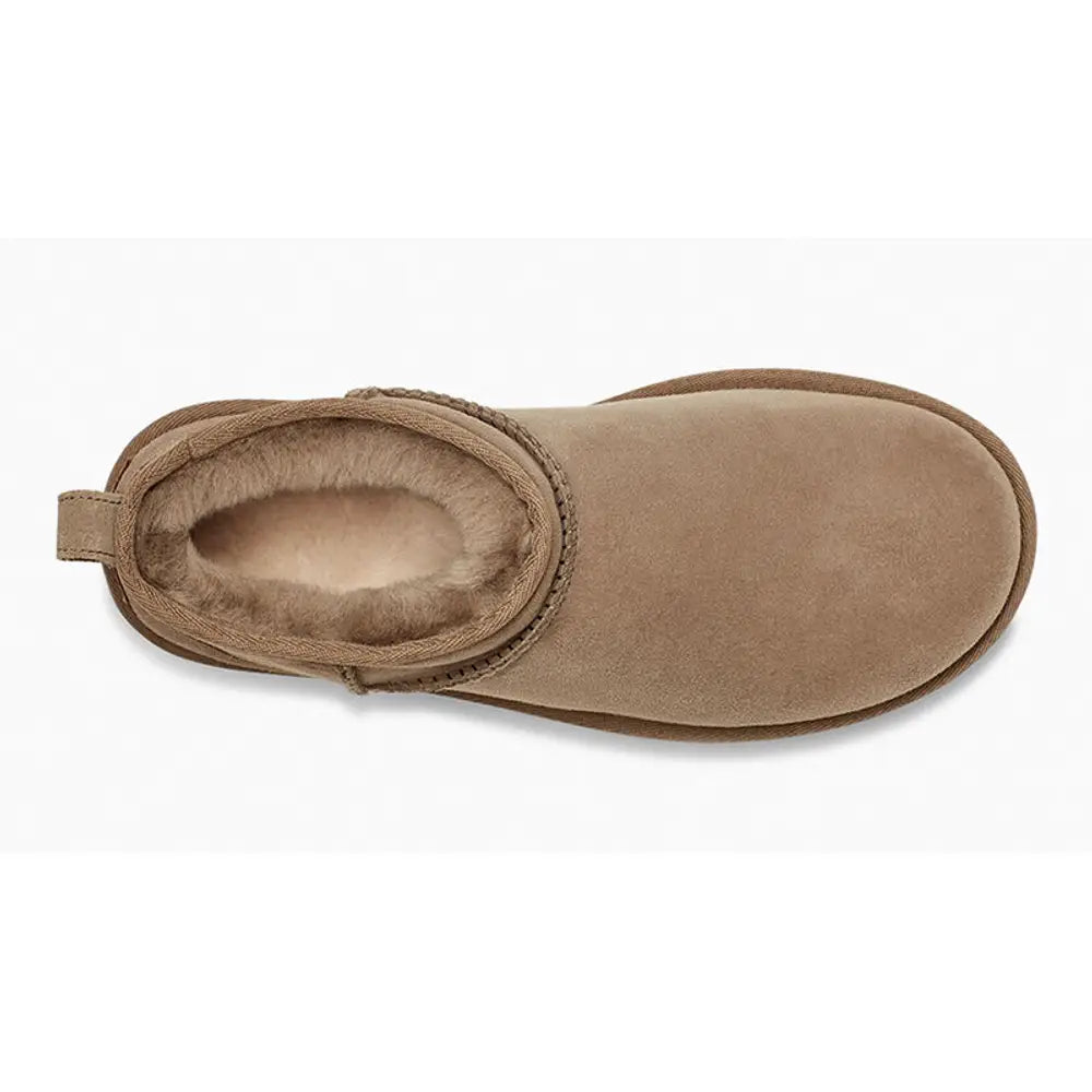 UGG Classic Ultra Mini Antilope Bottines Beige Marron Femme - 3