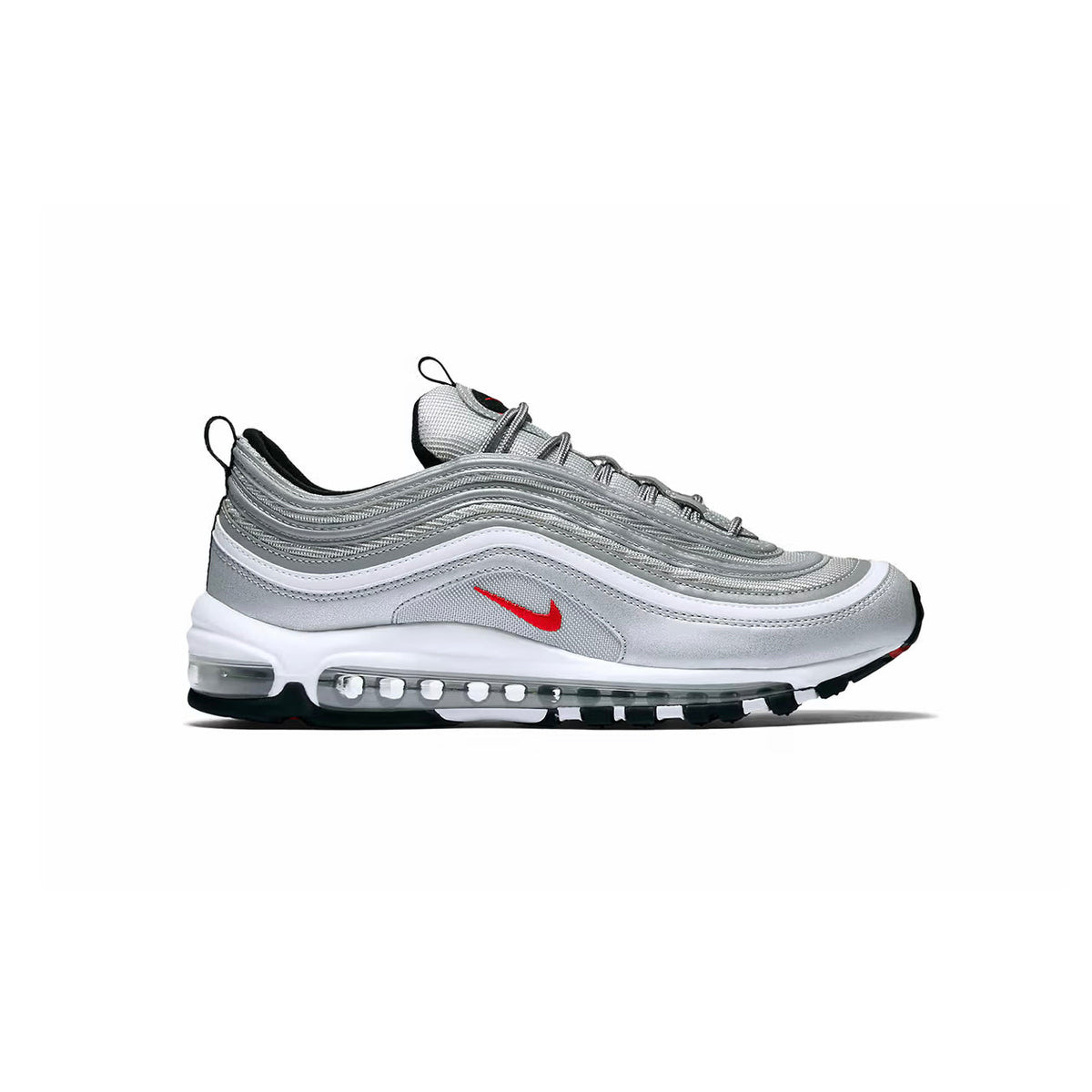 Nike Air Max 97 Silver Bullet Baskets Argent Rouge Homme Femme - 1