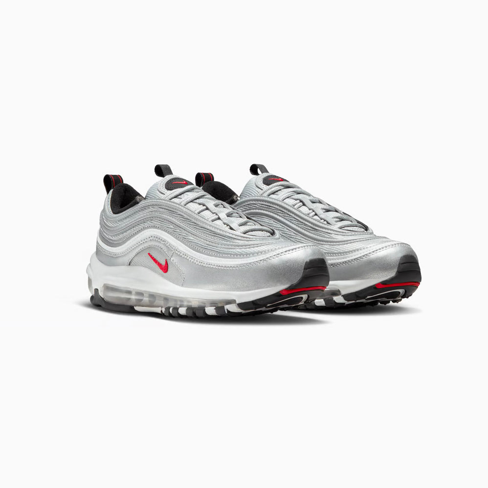 Nike Air Max 97 Silver Bullet Baskets Argent Rouge Homme Femme - 2