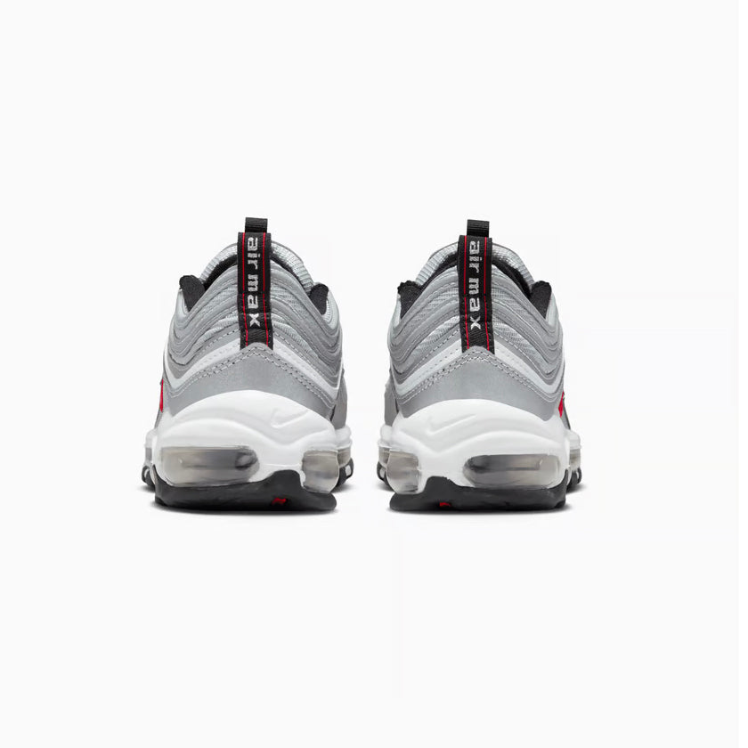 Nike Air Max 97 Silver Bullet Baskets Argent Rouge Homme Femme - 3