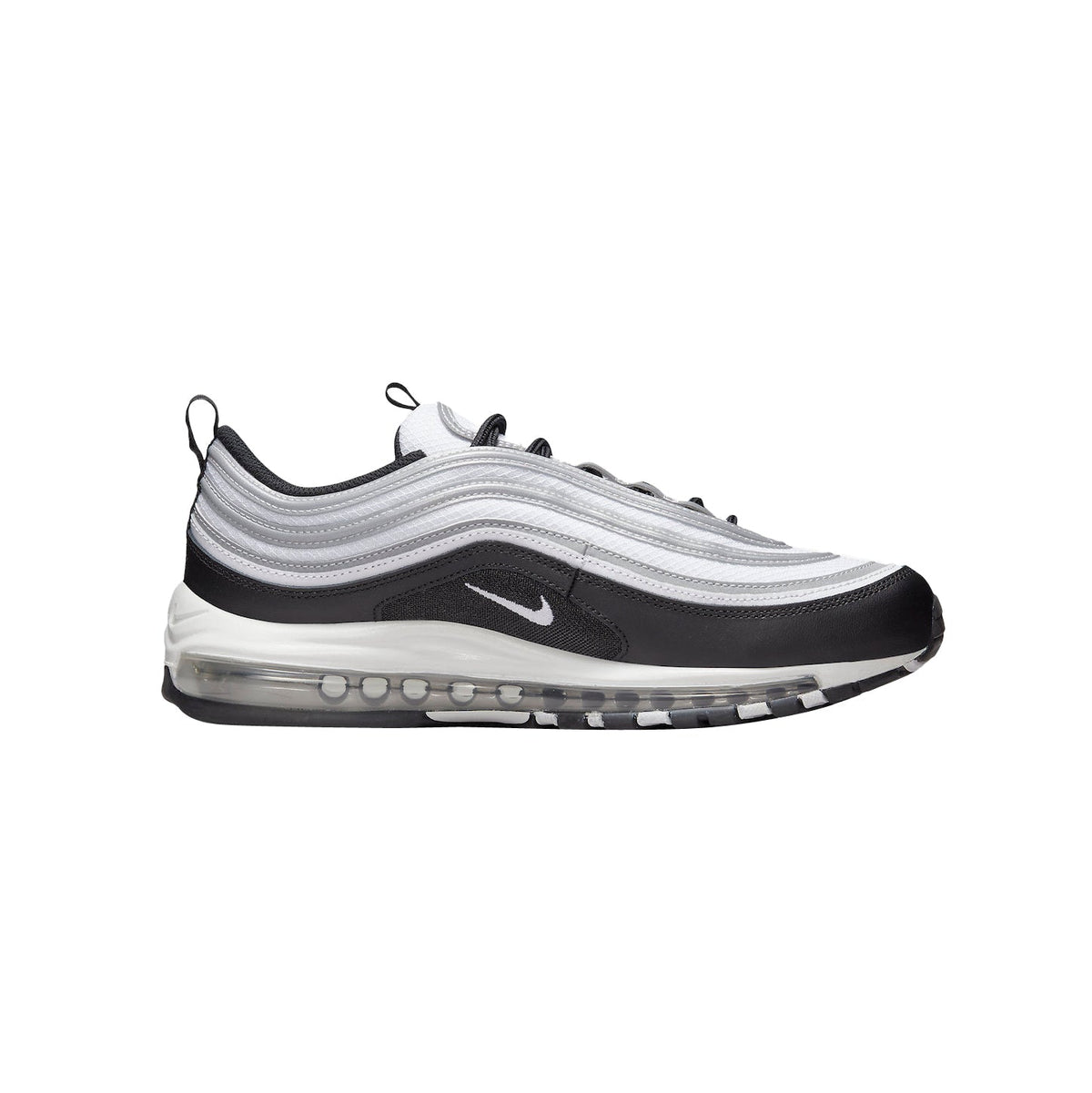 Nike Air Max 97 White Black Metallic Silver Baskets Blanc Noir Homme Femme - 1