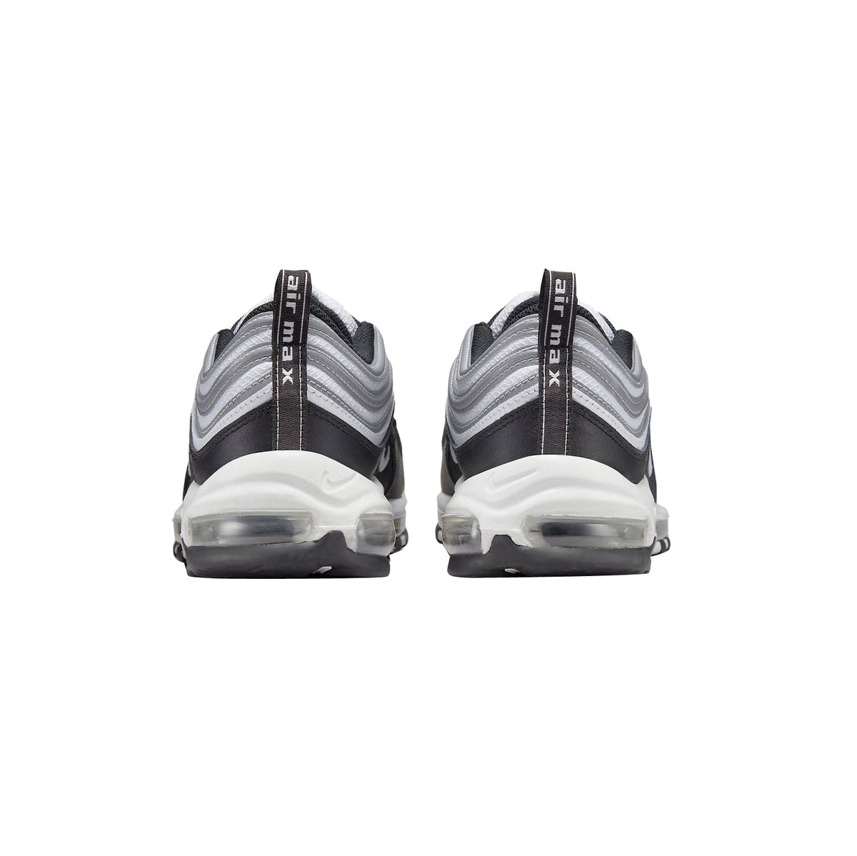 Nike Air Max 97 White Black Metallic Silver Baskets Blanc Noir Homme Femme - 3