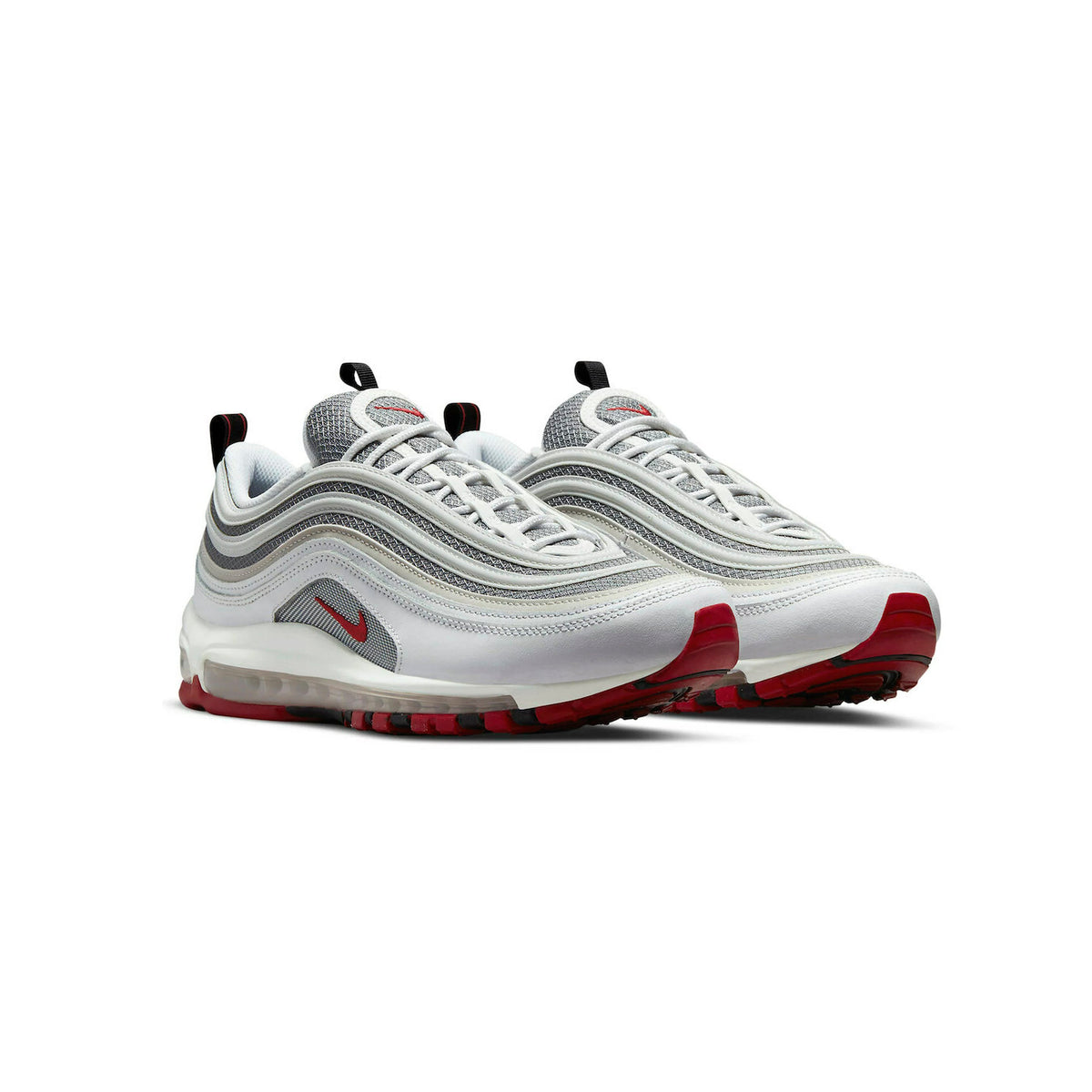 Nike Air Max 97 Grey Varsity Red Baskets Gris Rouge Homme Femme - 2