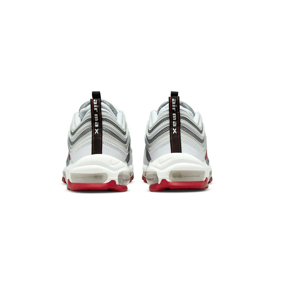 Nike Air Max 97 Grey Varsity Red Baskets Gris Rouge Homme Femme - 3