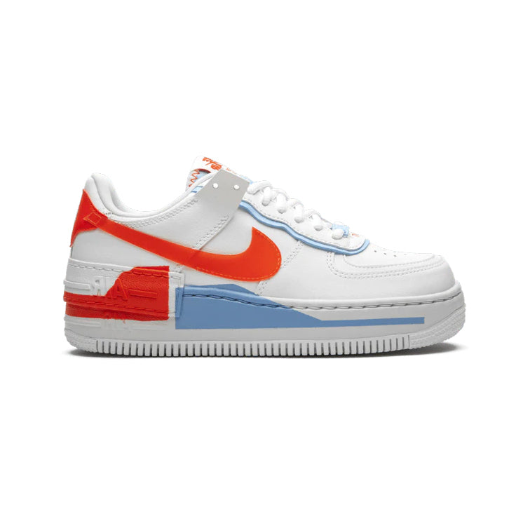 Nike Air Force 1 Low Shadow Summit White Team Orange Baskets Blanc Orange Mixte - 1