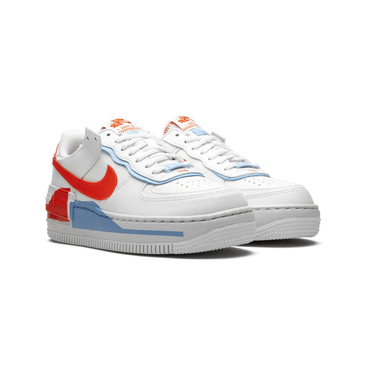 Nike Air Force 1 Low Shadow Summit White Team Orange Baskets Blanc Orange Mixte - 2