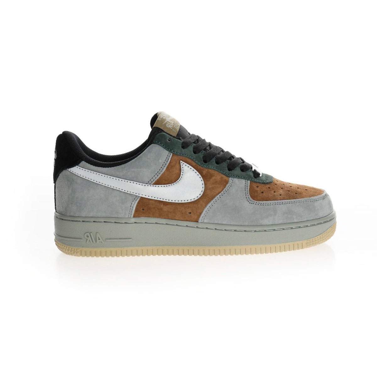 Nike Air Force 1 '07 Christmas Dark Gray Baskets Gris Rouge Homme Femme - 1