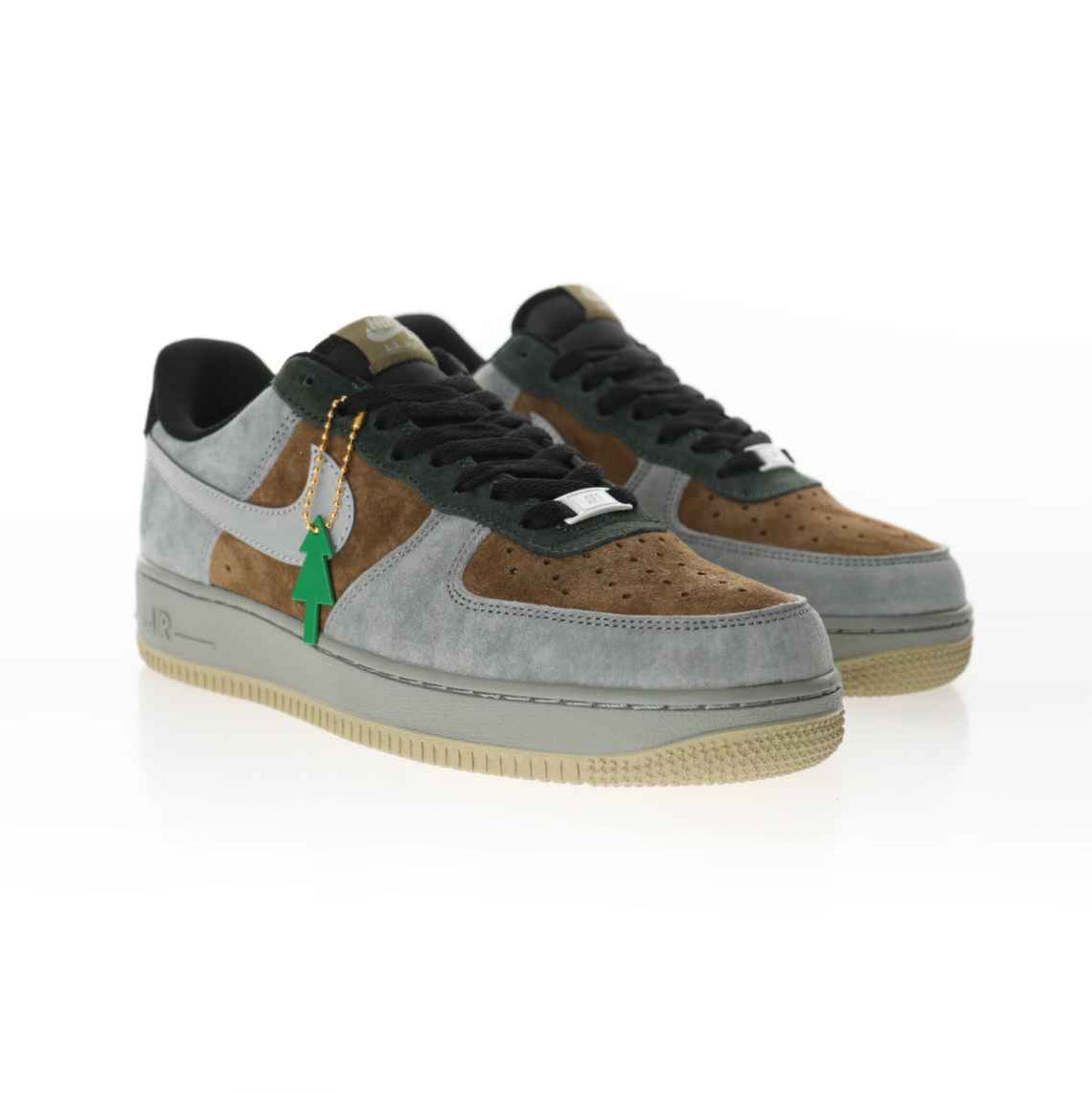 Nike Air Force 1 '07 Christmas Dark Gray Baskets Gris Rouge Homme Femme - 2