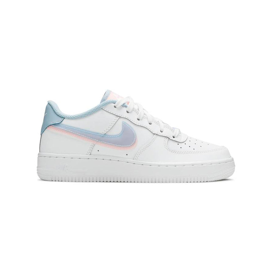 Nike Air Force 1 Low LV8 Double Swoosh Light Armory Blue Baskets Blanc Bleu Mixte - 1