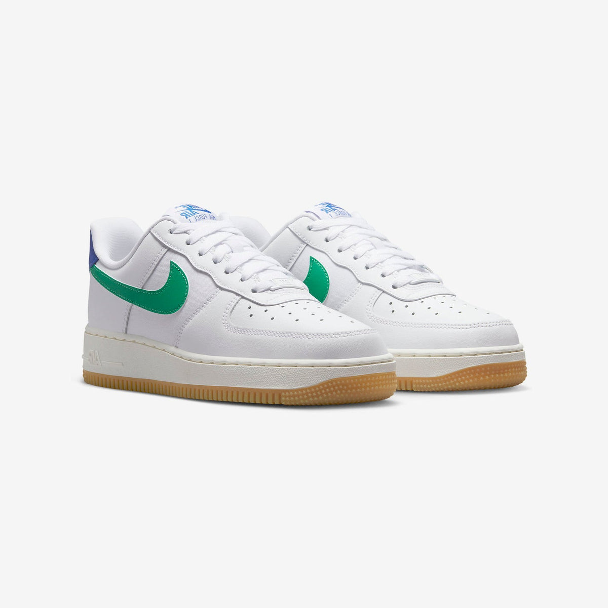 Nike Air Force 1 Low Royal Green Gum Baskets Bleu Vert Homme Femme - 2