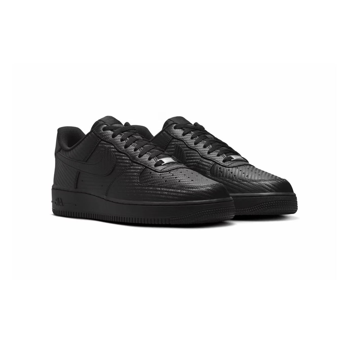 Nike Air Force 1 Low Black Carbon Fiber Baskets Noir Homme Femme - 2