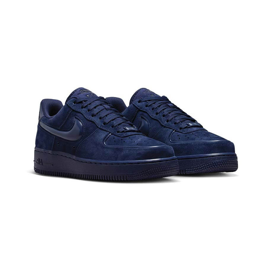 Nike Air Force 1 Low '07 Midnight Navy Black Baskets Bleu Noir Homme Femme - 2
