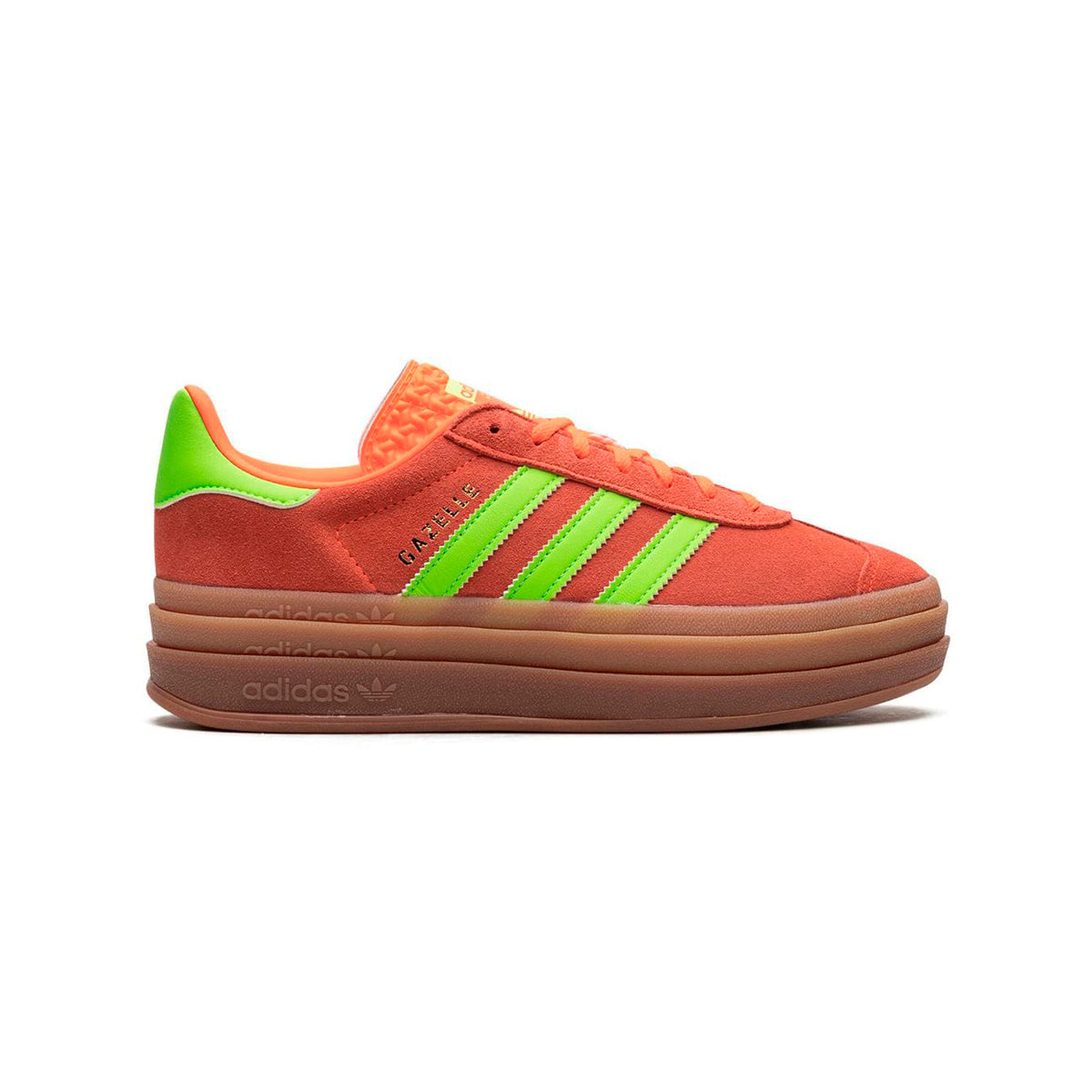 adidas Gazelle Bold Baskets Orange Vert Femme - 1