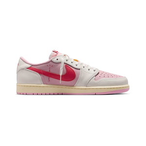 Air Jordan 1 Low x Travis Scott Tropical Pink Baskets Rose Beige Mixte - 1