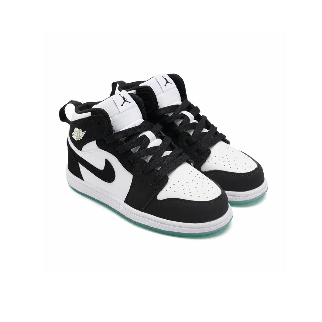 Air Jordan 1 Mid Panda Baskets Blanc Noir Enfant - 2