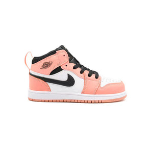 Air Jordan 1 Mid Pink Quartz Baskets Rose Blanc Enfant - 1