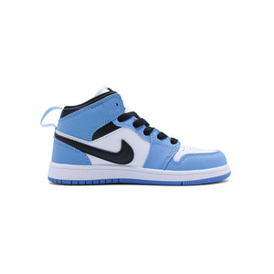 Air Jordan 1 Mid University Blue Baskets Bleu Blanc Enfant - 1