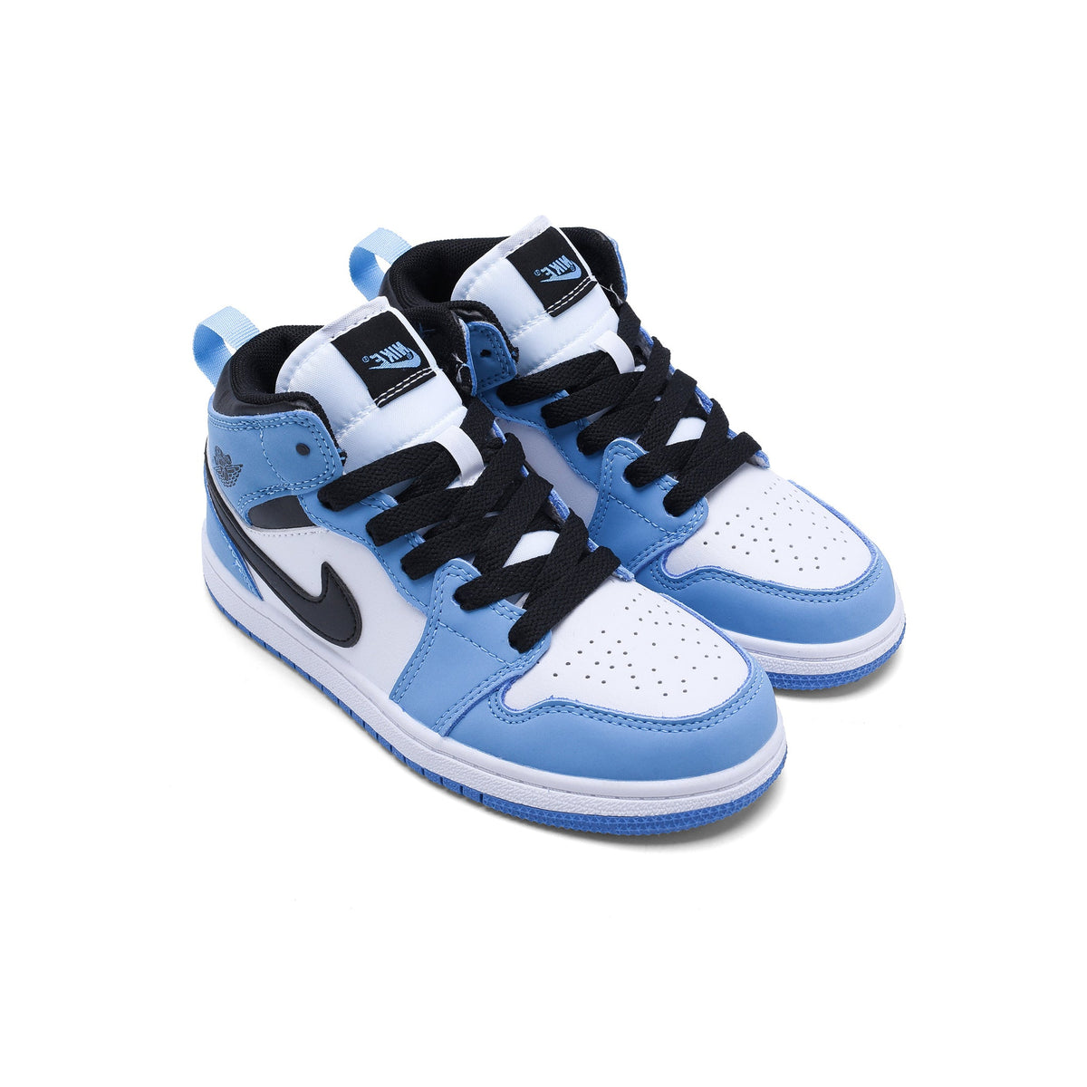 Air Jordan 1 Mid University Blue Baskets Bleu Blanc Enfant - 2