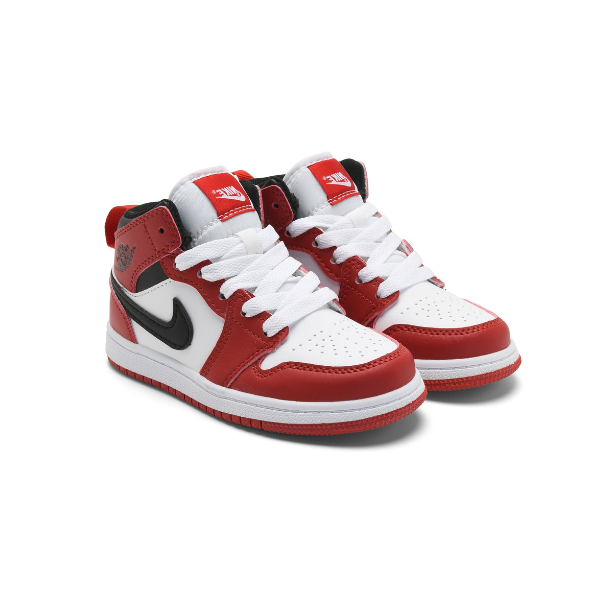 Air Jordan 1 Mid Chicago Baskets Rouge Blanc Enfant - 2