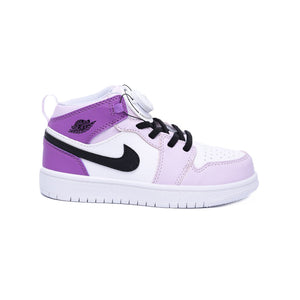 Air Jordan 1 Mid Barely Grape BOA Baskets Violet Blanc Enfant - 1