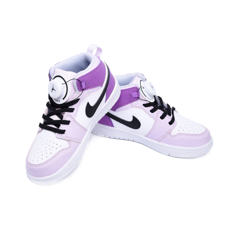 Air Jordan 1 Mid Barely Grape BOA Baskets Violet Blanc Enfant - 2