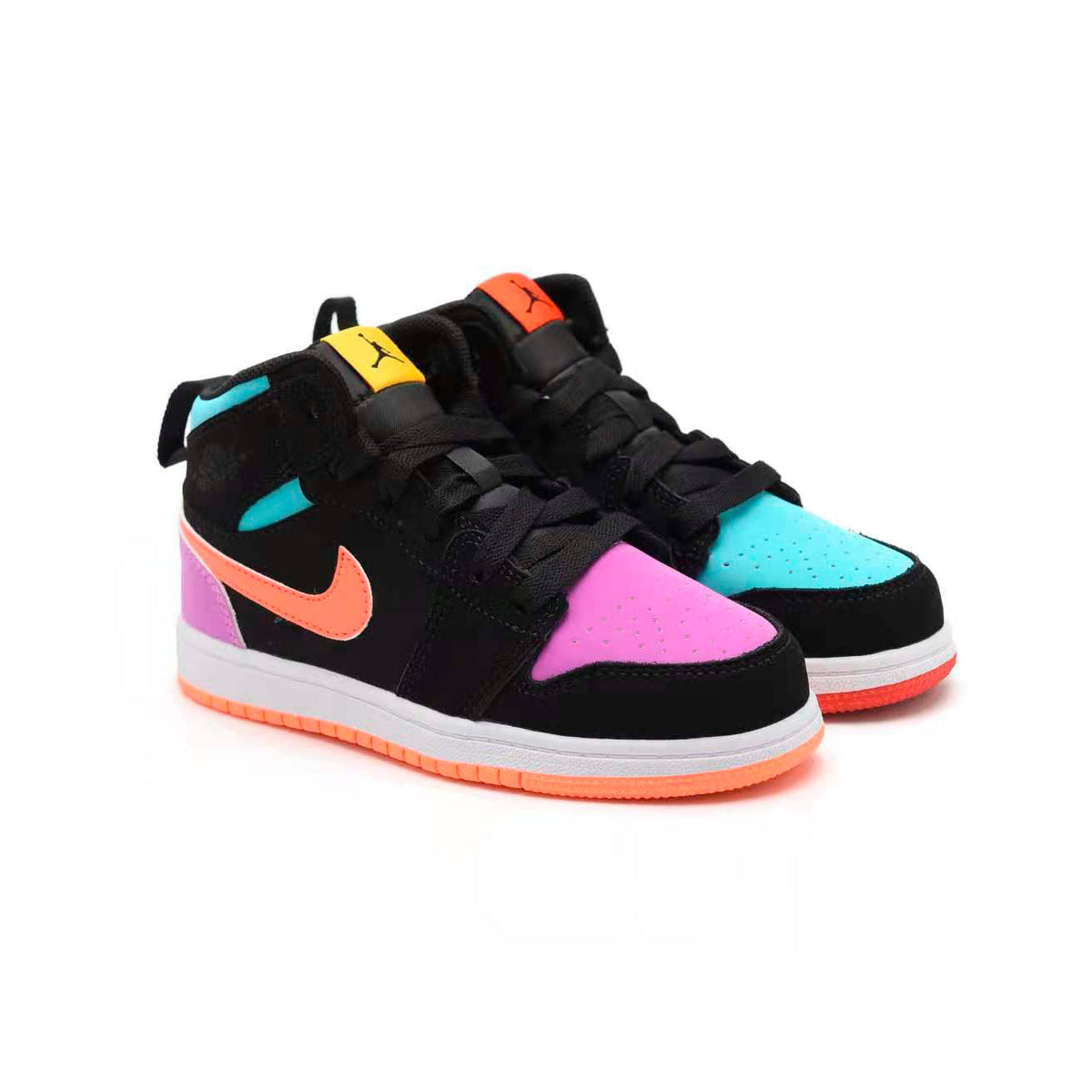 Air Jordan 1 Mid Candy Baskets Noir Multicolore Enfant - 2